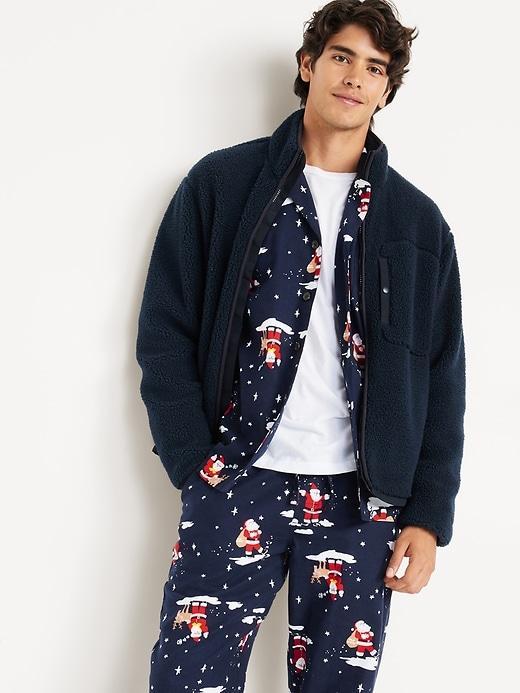 Printed Flannel Pajama Set for Men Product Image