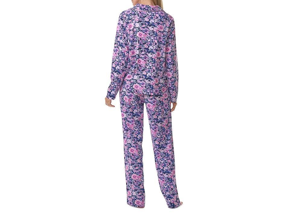 Karen Neuburger Long Sleeve Girlfriend Pajama Set With Lace Floral) Women's Pajama Sets Product Image