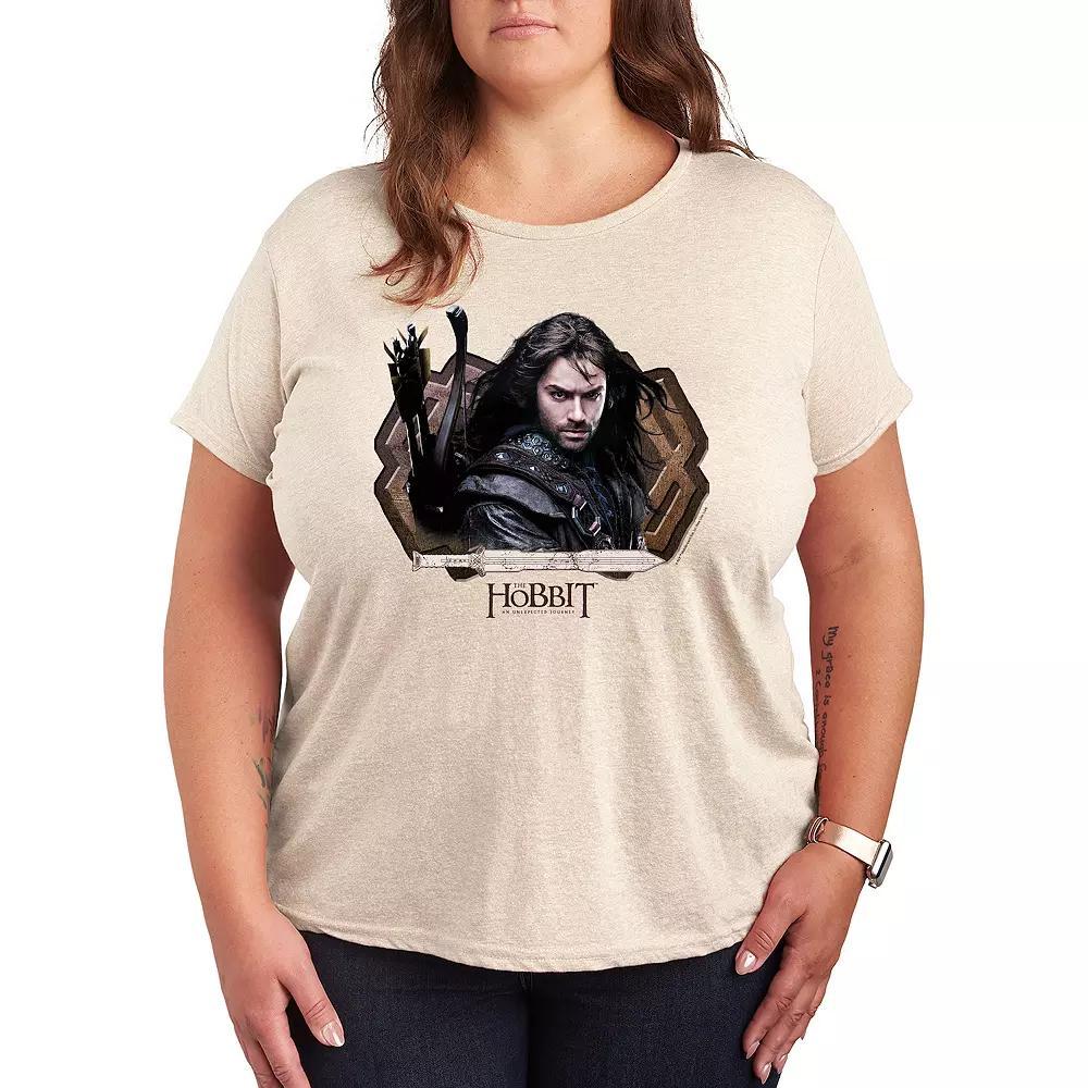 Plus The Hobbit Kili The Hobbit Graphic Tee, Women's, Size: 3XL, Beige Product Image