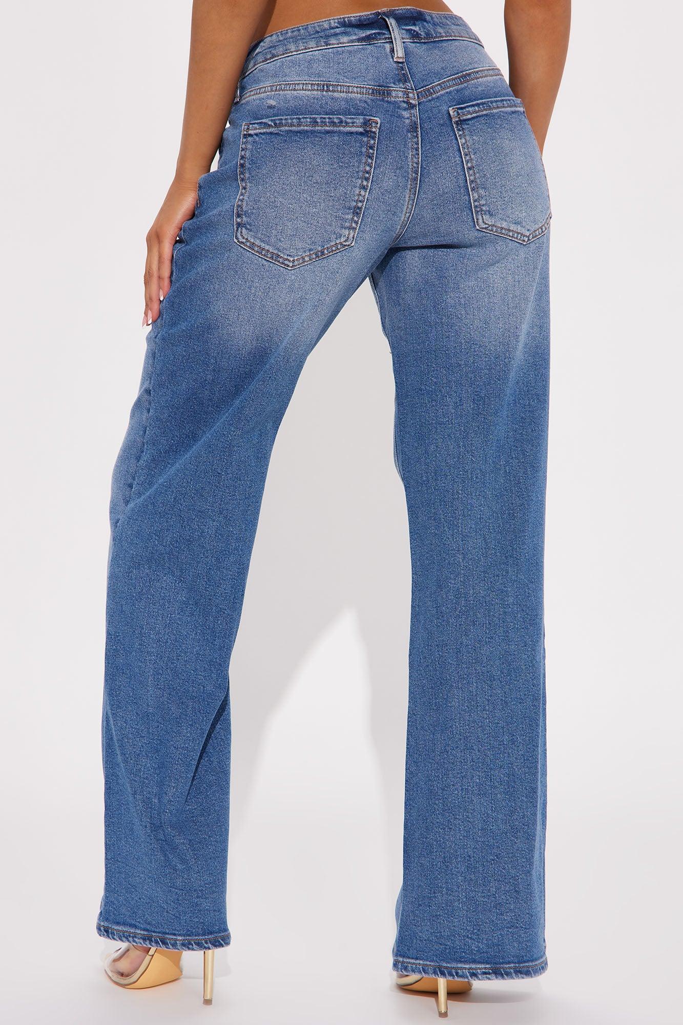 Flare For You Wide Leg Jeans - Medium Wash Product Image