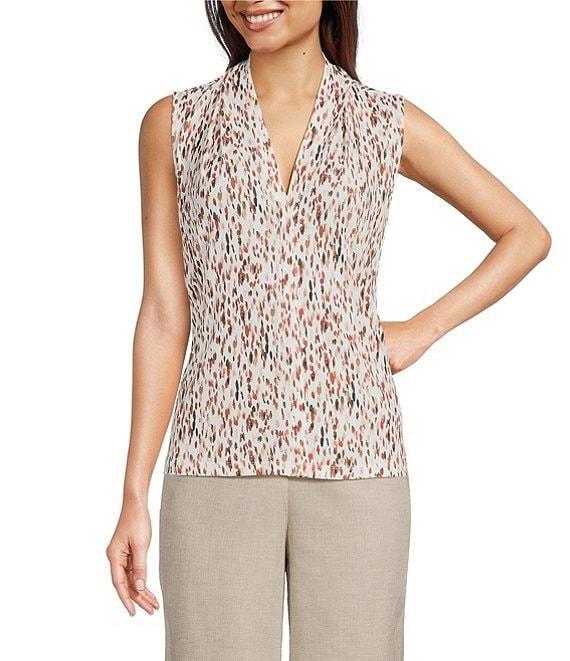 Calvin Klein Printed V-Neck Sleeveless Cami Top Product Image