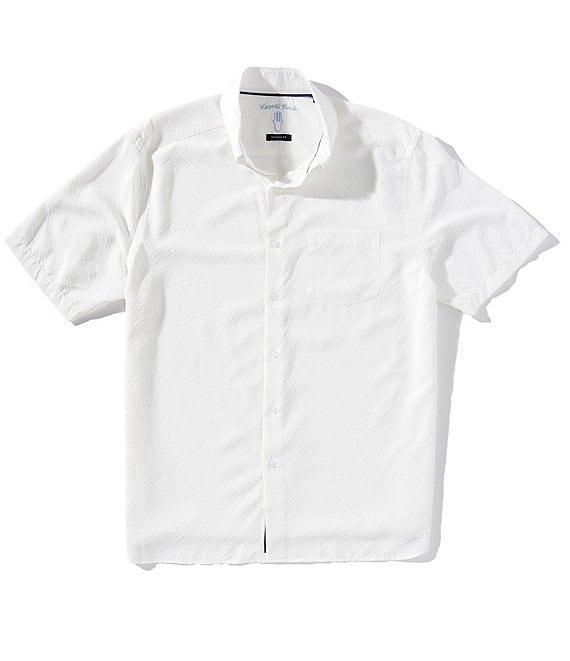 Visconti Solid Stretch Seersucker Short Sleeve Woven Shirt Product Image