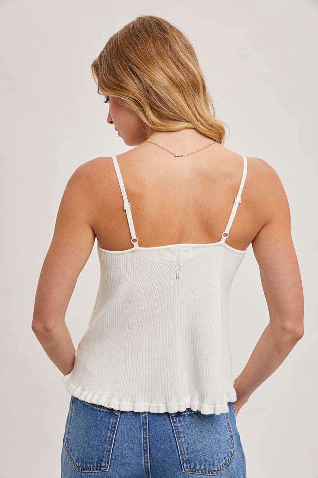 Ruffled Hem Ribbed Cami Product Image