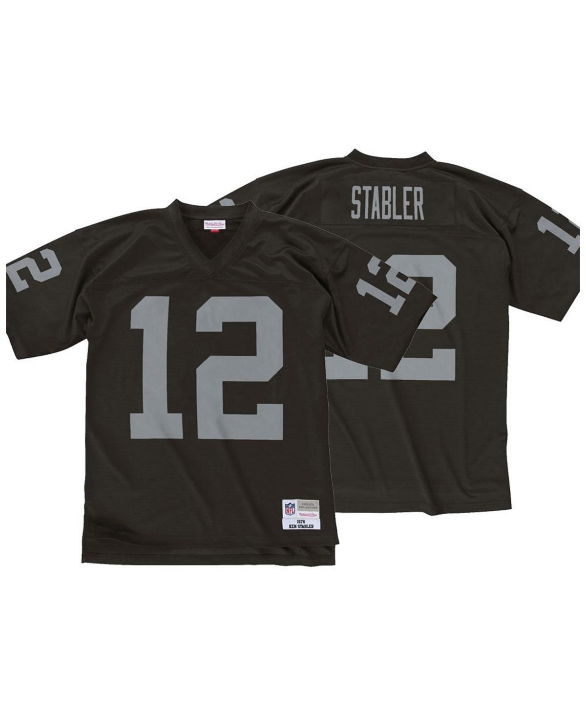 Mens Mitchell & Ness Ken Stabler Black Las Vegas Raiders Legacy Replica Jersey Product Image