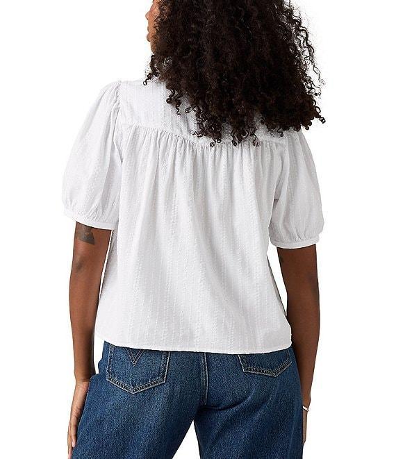 Levi's® Amelie Vertical Line Poplin Short Sleeves Blouse Product Image