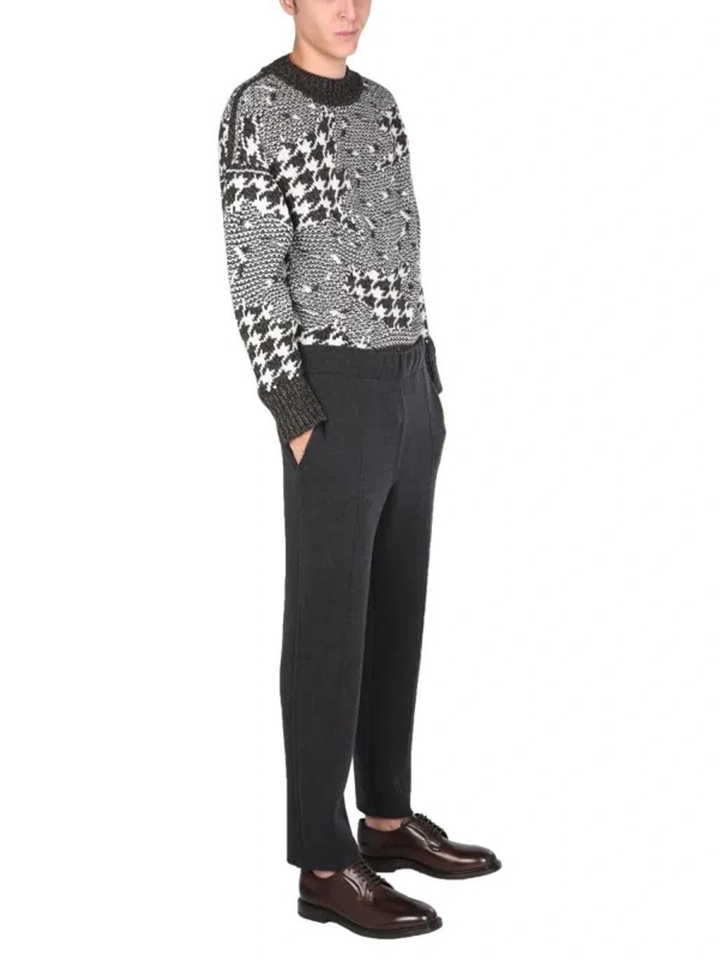 ZEGNA Double Knitted Jogging Pants In Grey Product Image