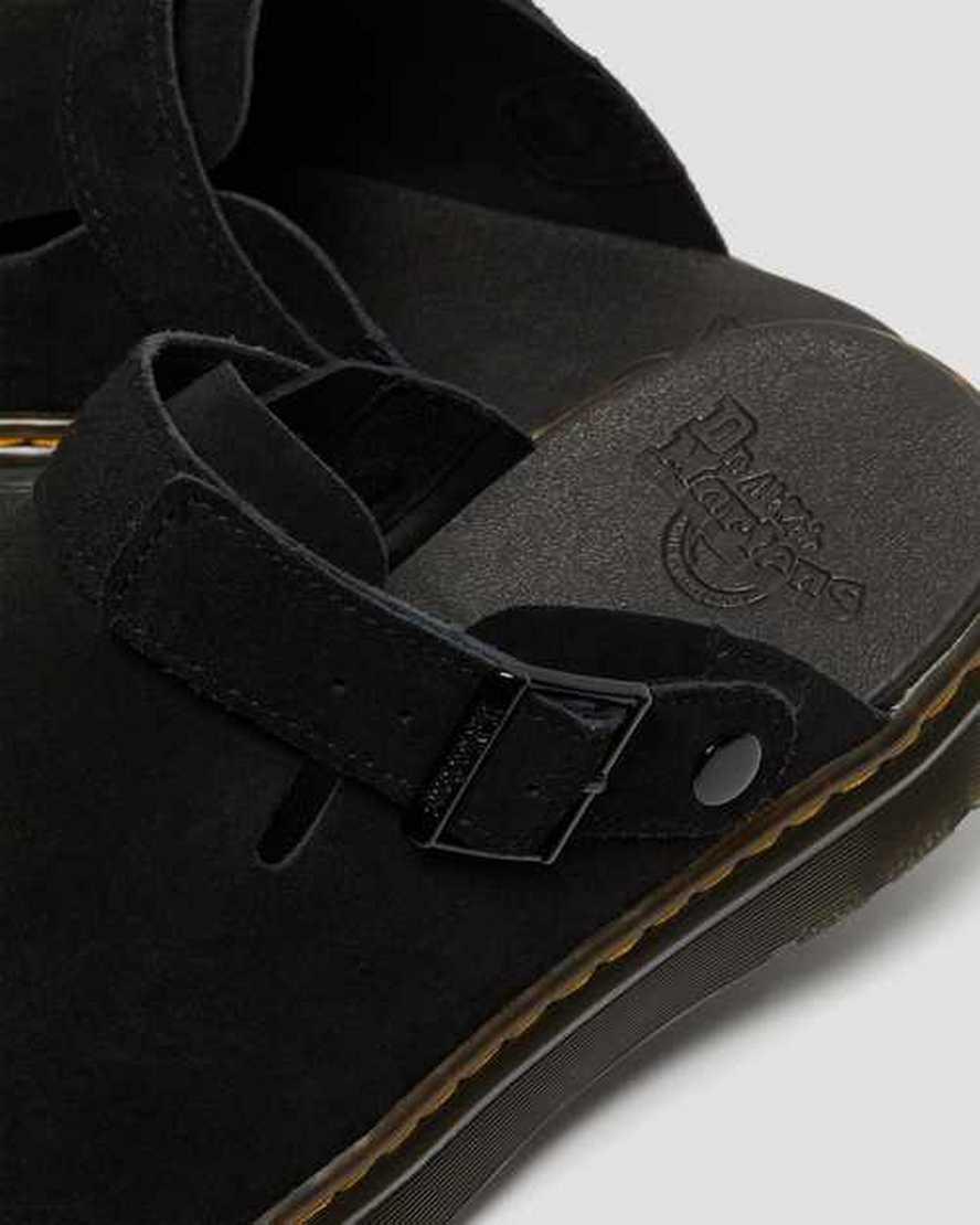 Dr. Martens Womens Carlson Suede Buckle Strap Clogs Product Image