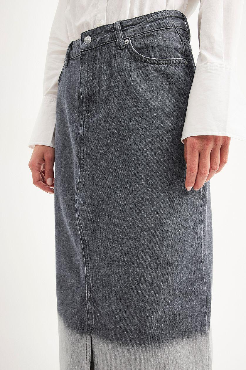 Denim Wide Maxi Skirt Product Image