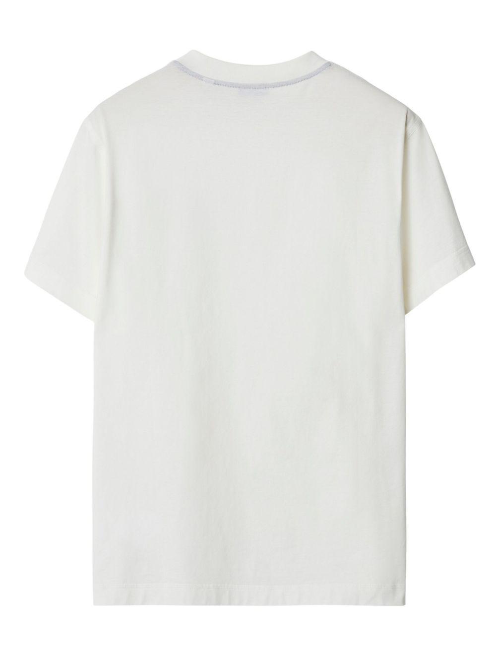 White Embroidered T-Shirt Product Image