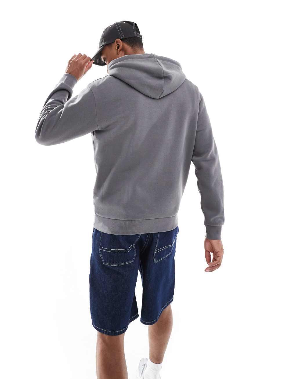 Jack & Jones oversized hoodie in dark gray Product Image