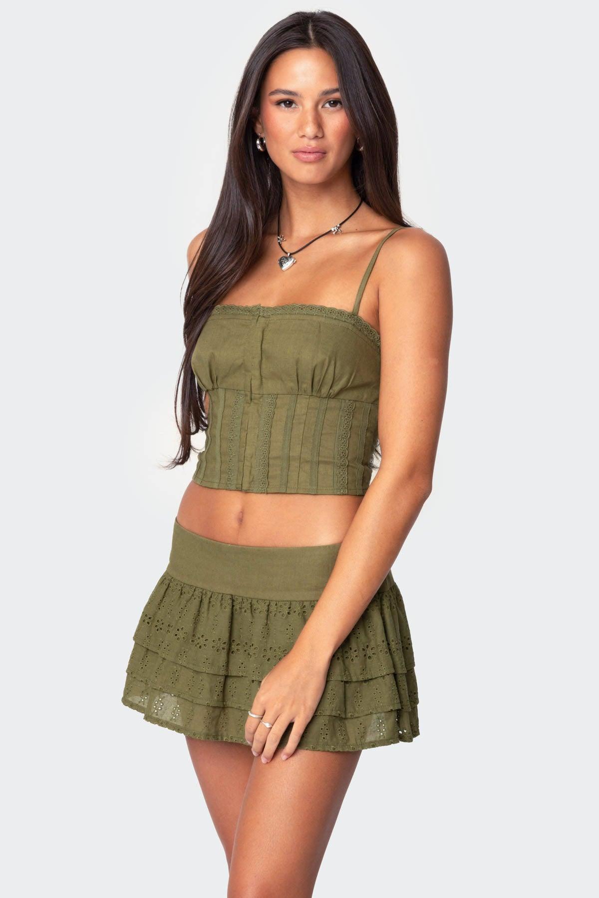 Fluer Linen Look Tank Top Product Image