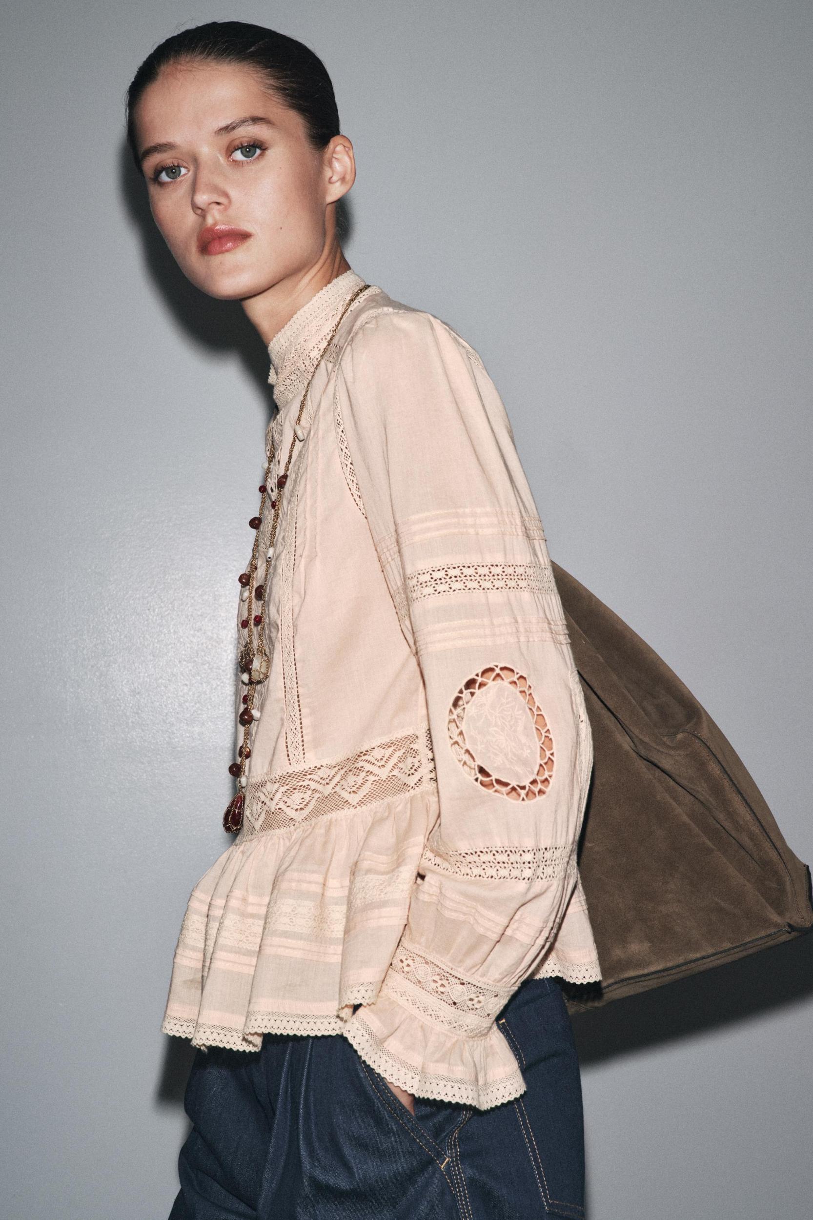 ZW COLLECTION EMBROIDERED ROMANTIC SHIRT Product Image