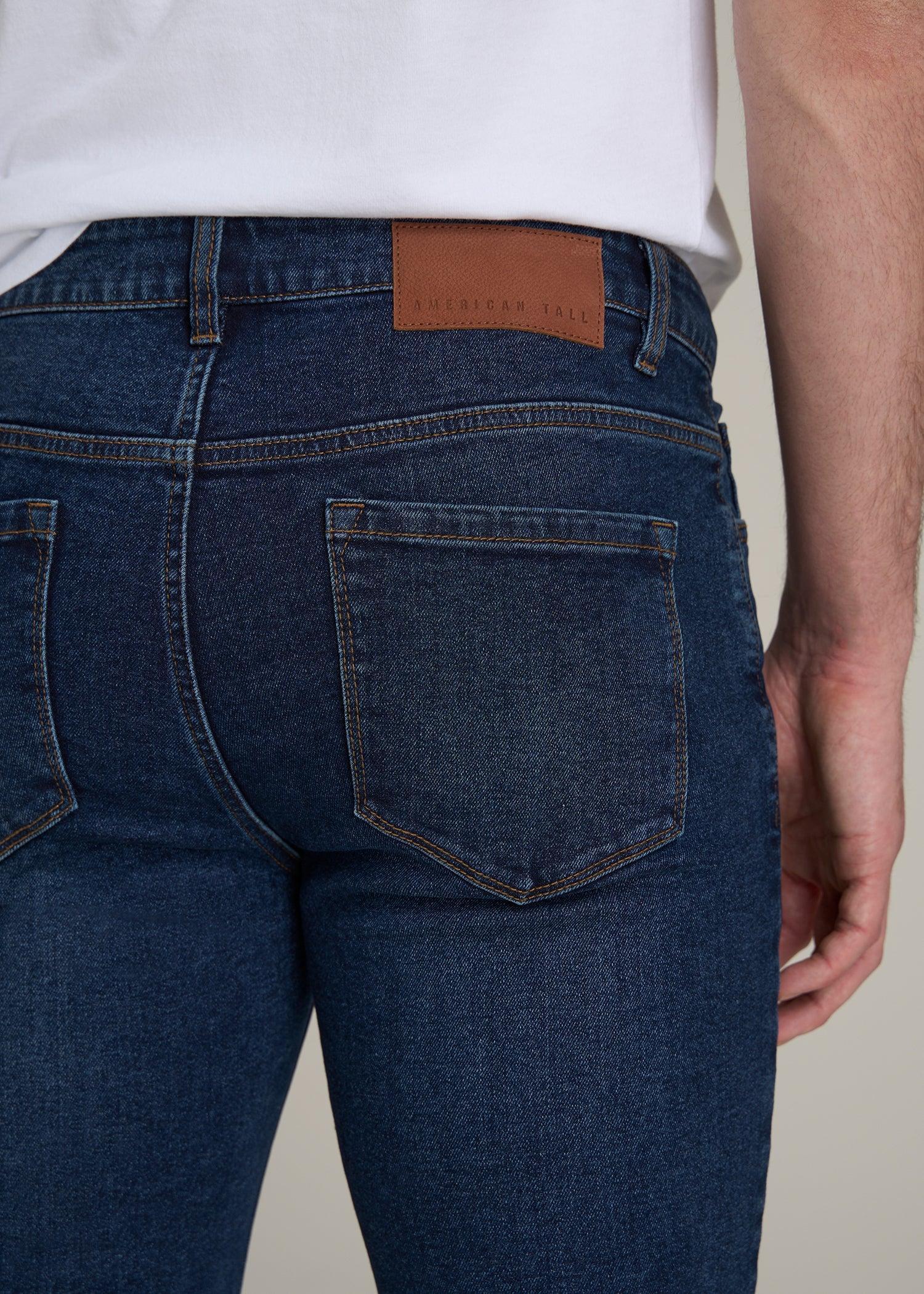 Dylan Slim Fit Jeans for Tall Men in Faded Dark Indigo Male Product Image