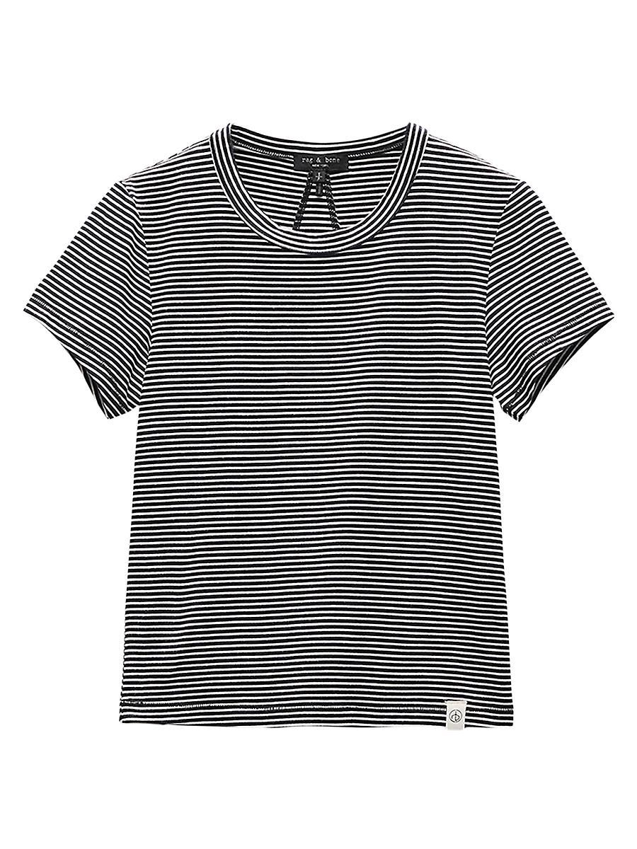 Womens Luca Stripe Baby Tee Product Image