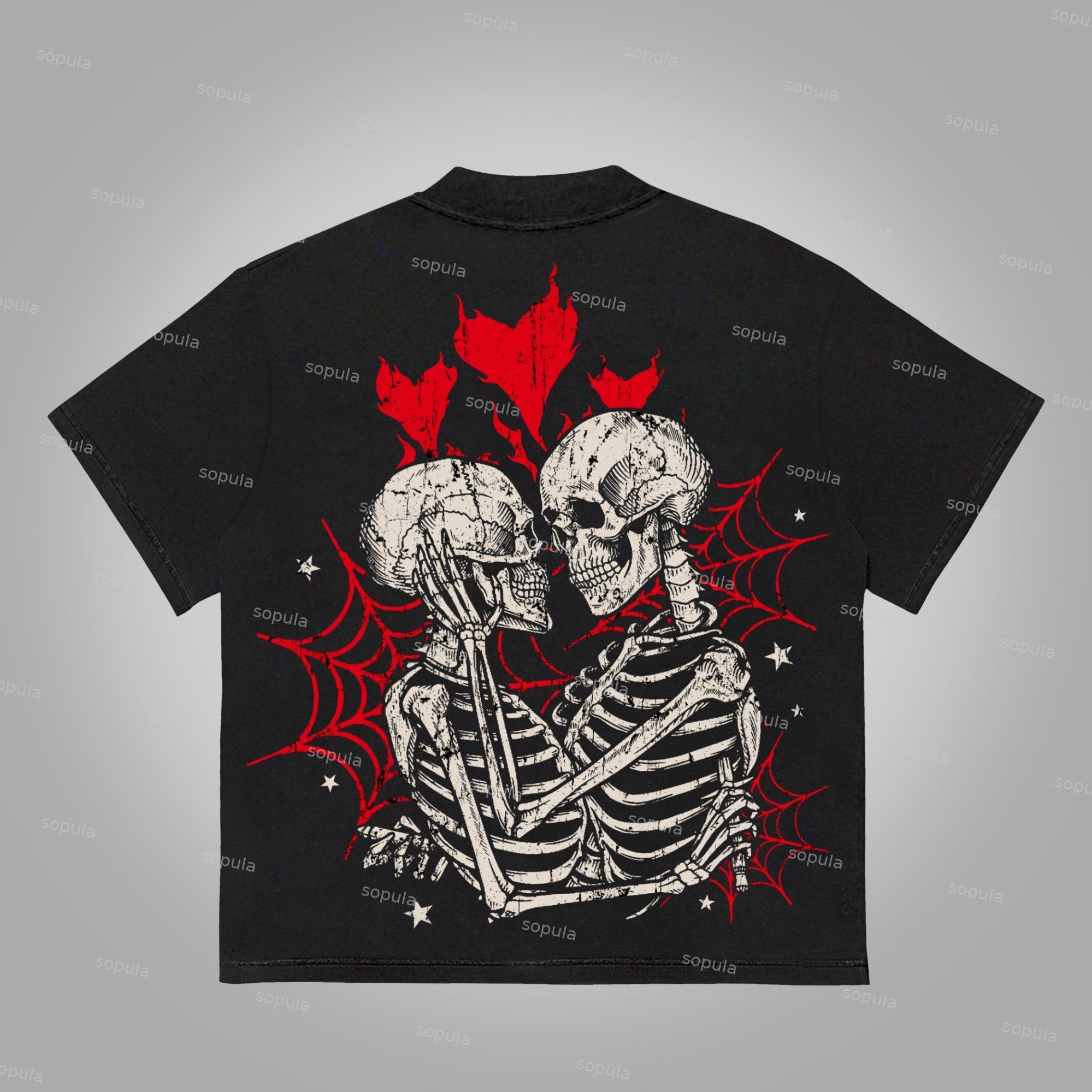 Sopula Til Death Do Us Part Make Old Vintage Printed Graphics Cotton T-Shirt Product Image