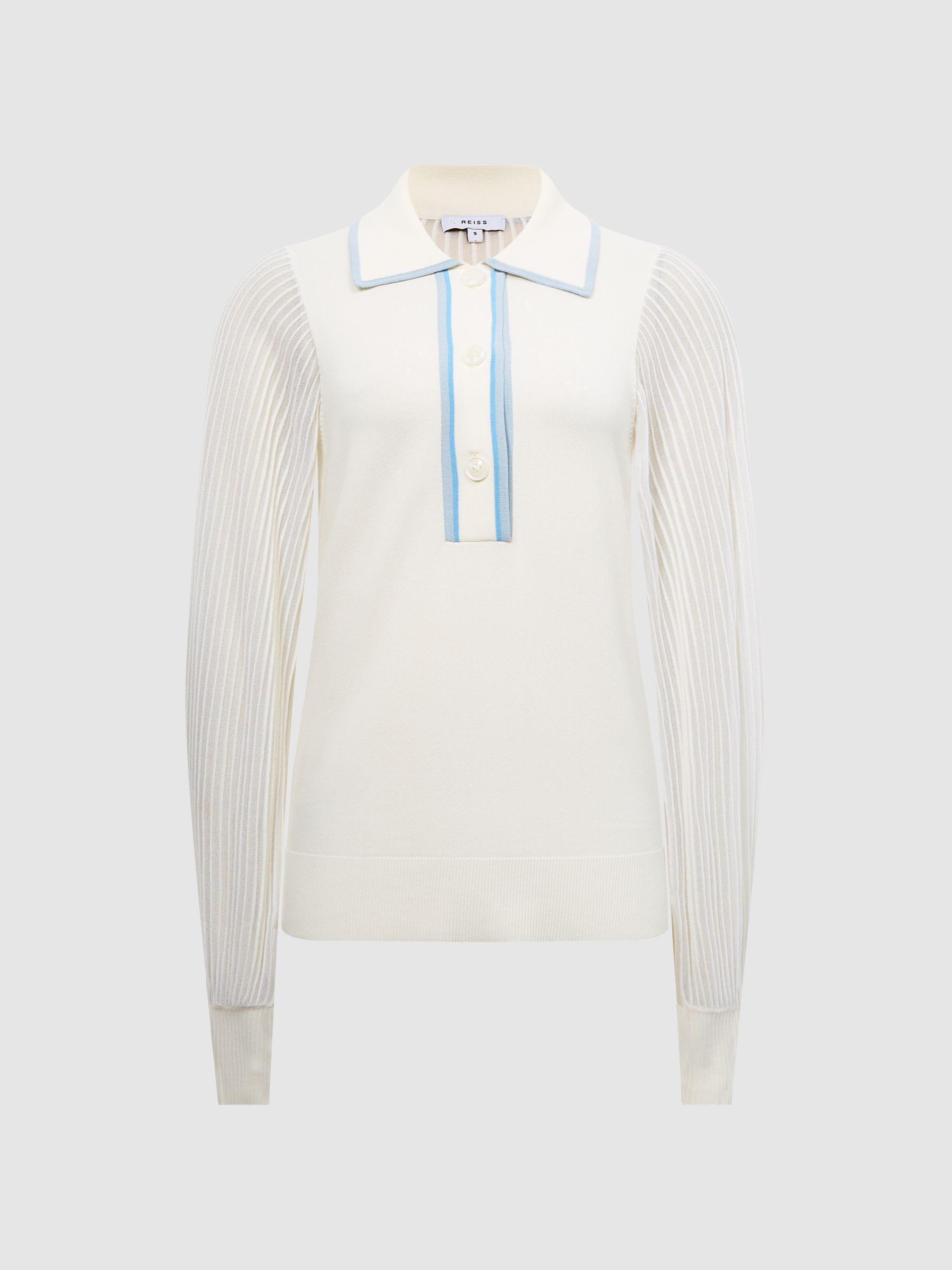 Sheer Sleeve Top in Ivory Product Image