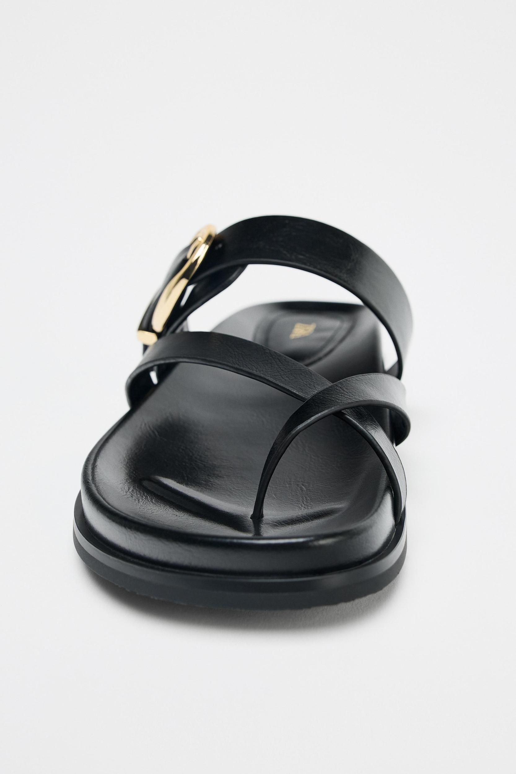 FLAT BUCKLE SANDALS Product Image