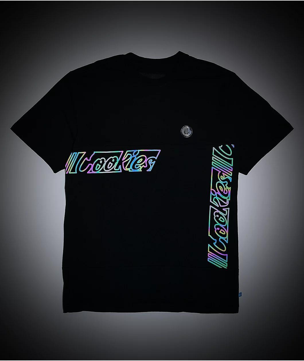 Cookies Hologram Black Knit T-Shirt Product Image