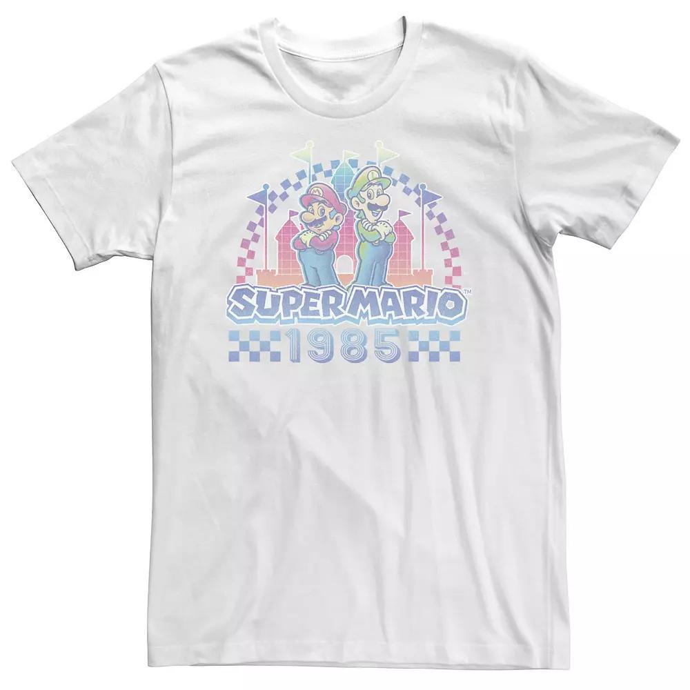 Big & Tall Super Mario 35th Anniversary Mario & Luigi 1985 Tee, Men's,  Product Image