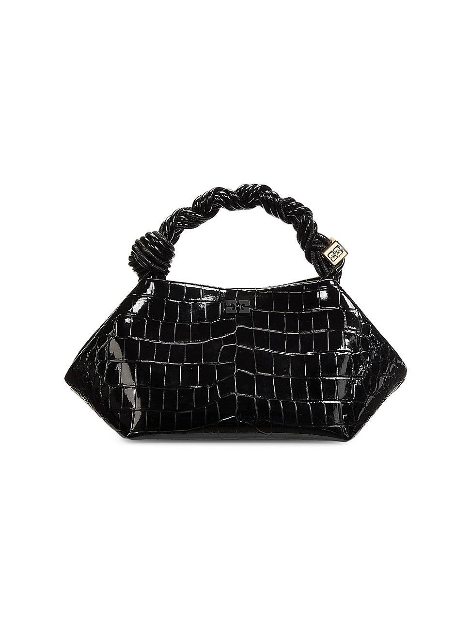 Womens Small Bou Crocodile-Embossed Top Handle Bag Product Image