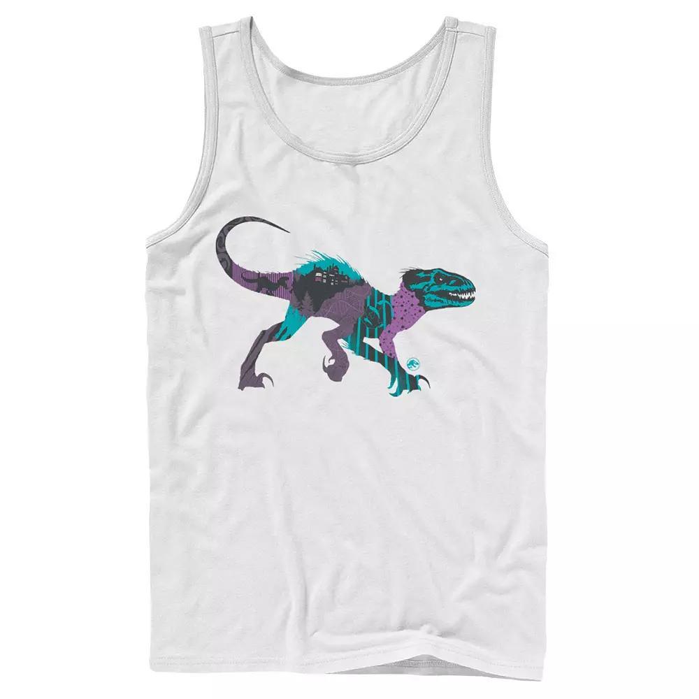 Men's Jurassic World Raptor DNA Scene Fill Tank Top,  Product Image