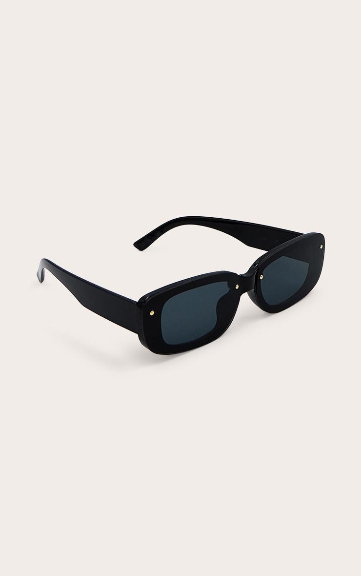 Black Smooth Square Sunglasses Product Image