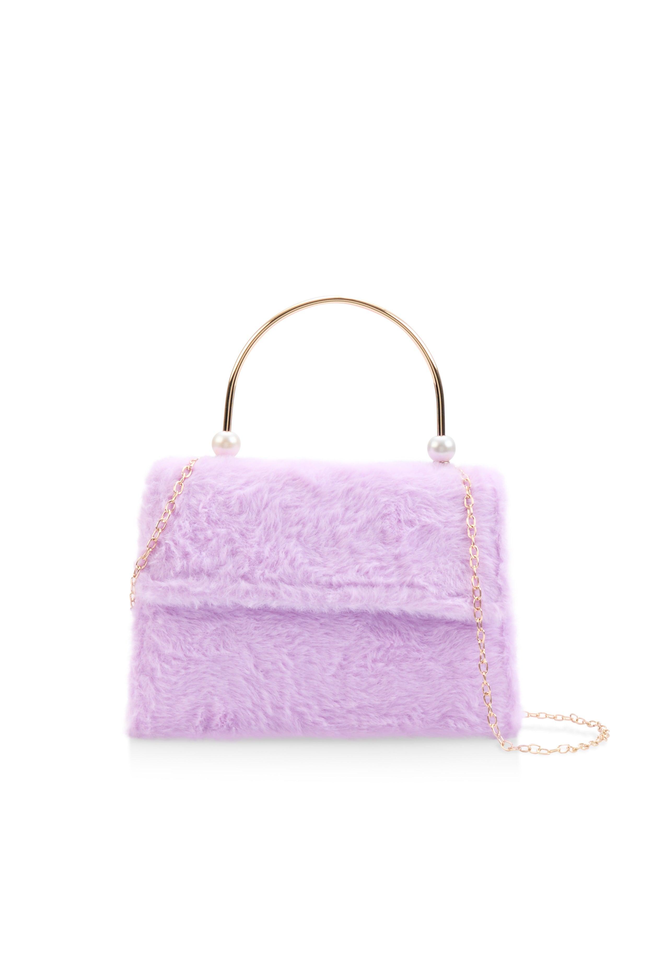 Faux Fur Top Handle Crossbody Handbag Female Product Image