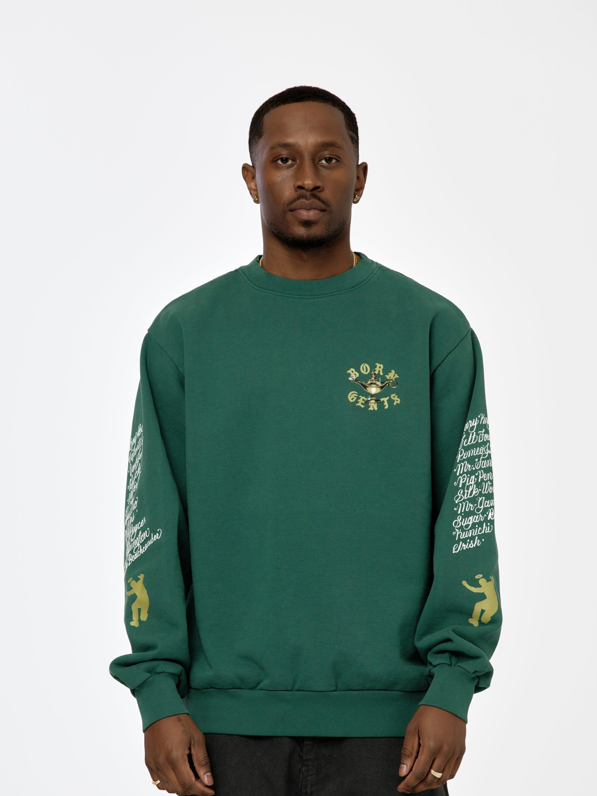 BXR + UNION GENTS OF DESIRE RULES CREWNECK (Emerald Green) Product Image