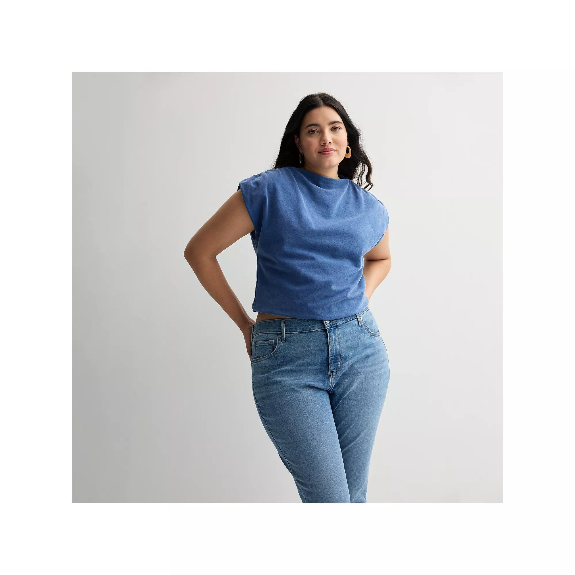 INTEMPO™ Women's Sleeveless Dolman Top, Size: Medium, Blue Wash Product Image