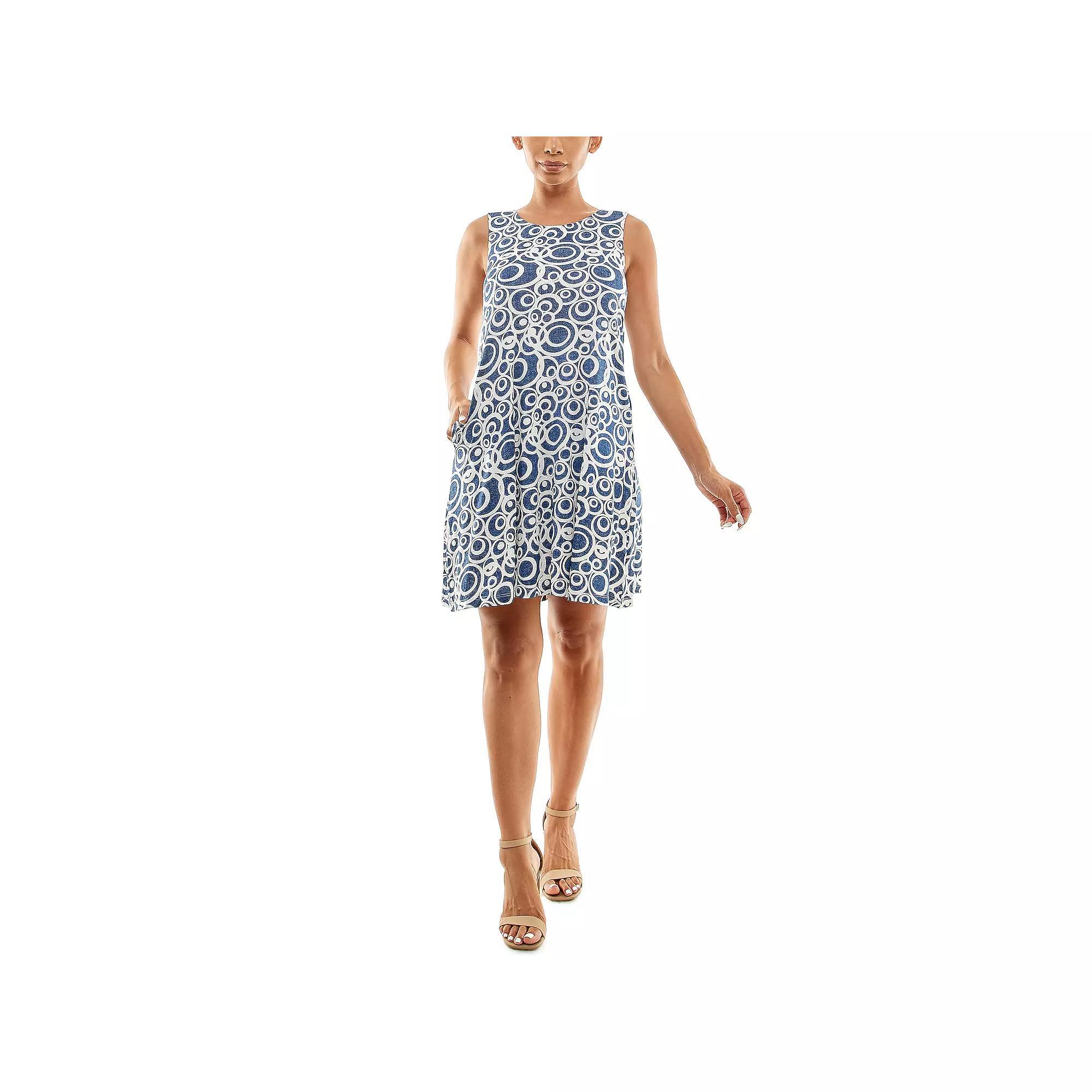 Women's Nina Leonard Sleeveless Trapeze Dress,  Product Image