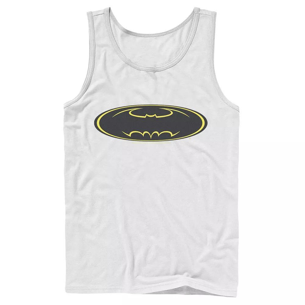 Men's DC Comics Batman Yellow Line Chest Logo Tank Top,  Product Image