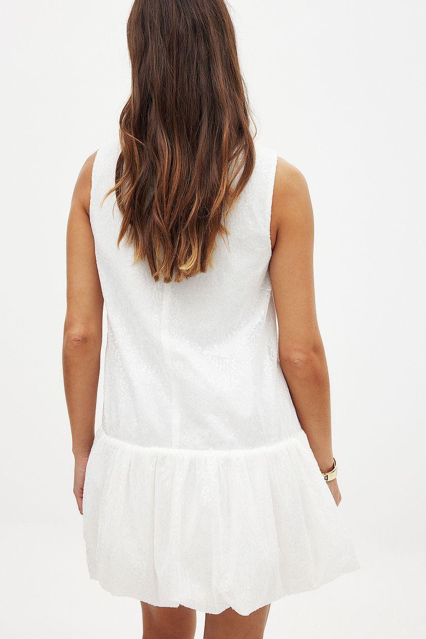 Sequin Bubble Hem Mini Dress Product Image