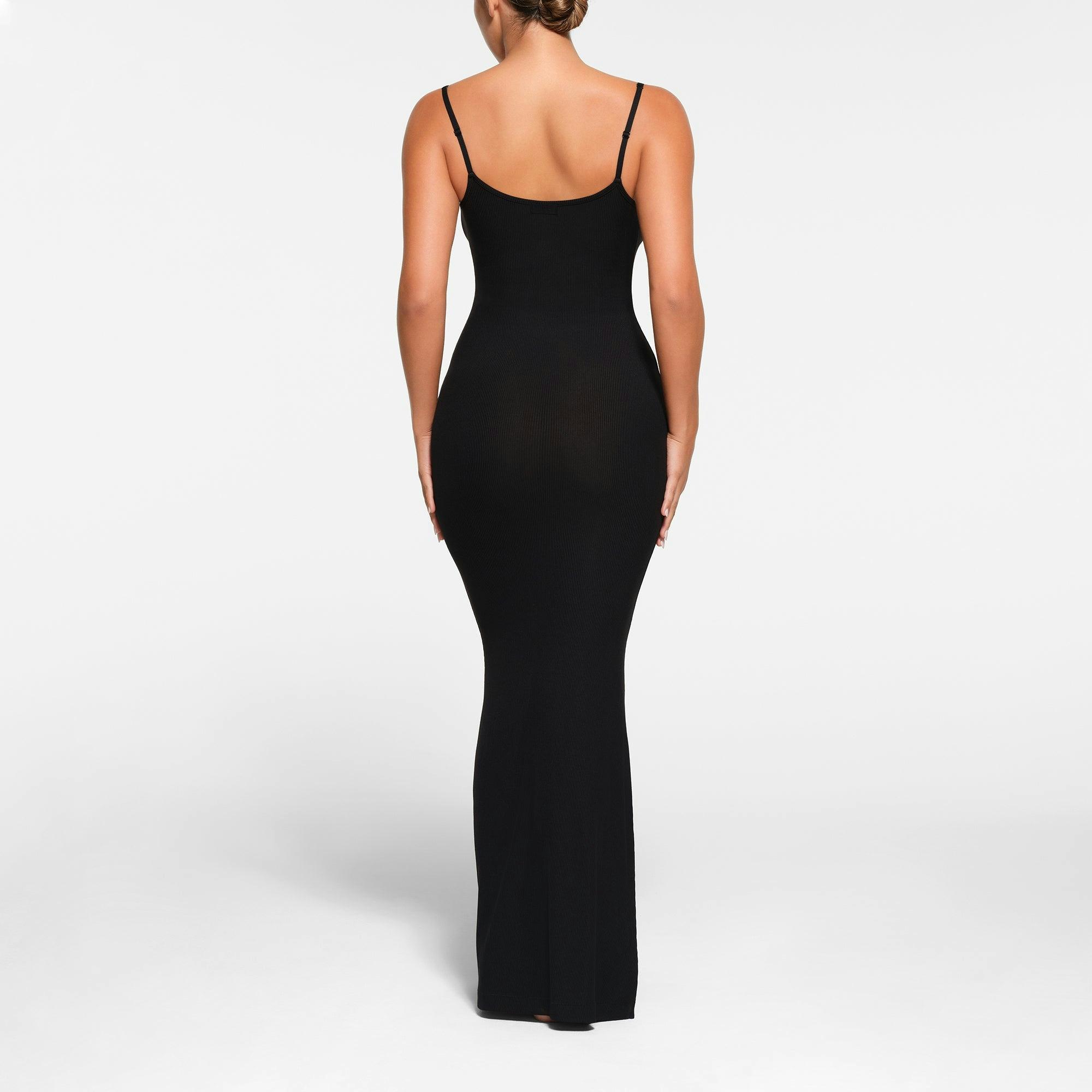 SOFT LOUNGE PETITE LONG SLIP DRESS | ONYX Product Image