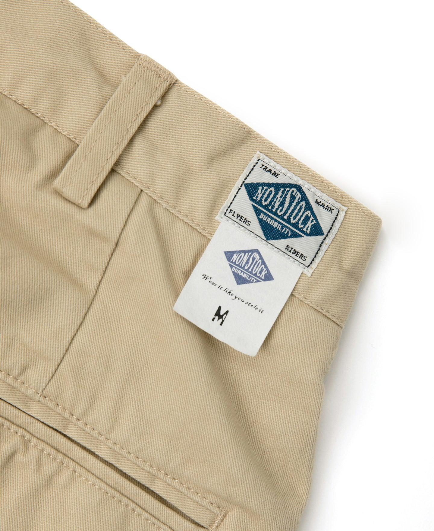 1930s IVY Style Double Pleated Chino Trousers - Khaki Product Image