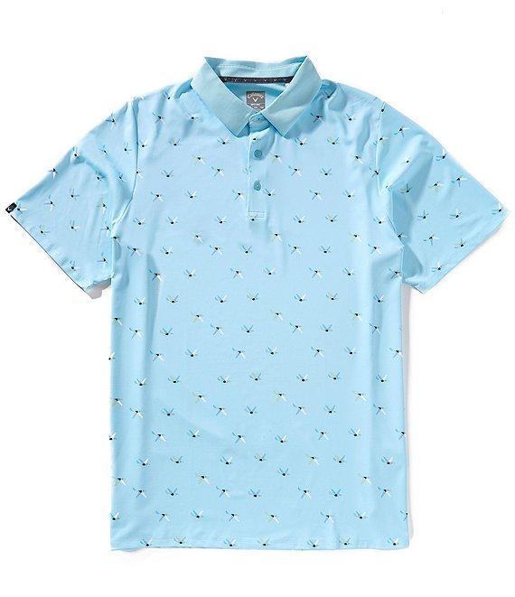 Callaway Allover Birdie Print Short Sleeve Polo Shirt Product Image