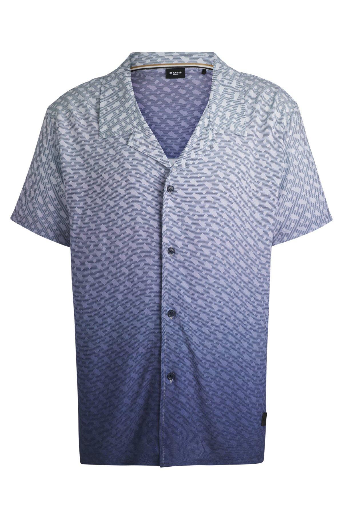 Regular-fit shirt with degradé monogram print Product Image