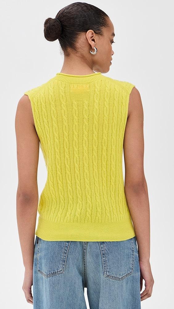 Guest in Residence Cable Vest In Cashmere | Shopbop Product Image