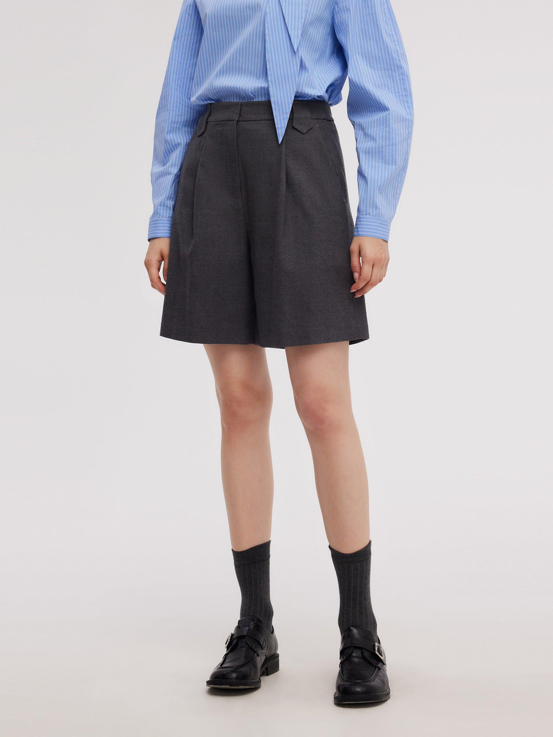 Wool Blend Women A-Line Shorts Product Image