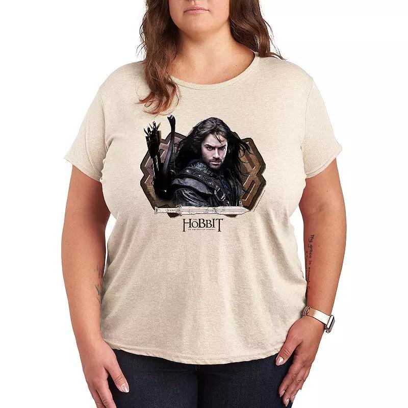 Plus The Hobbit Kili The Hobbit Graphic Tee, Women's, Size: 3XL, Beige Product Image