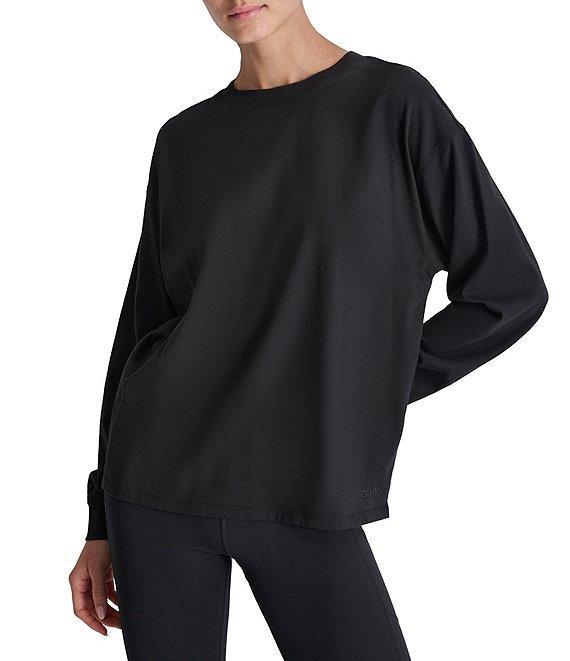 DKNY by Donna Karan Drop Shoulder Crew Neck Long Sleeve Pullover Product Image