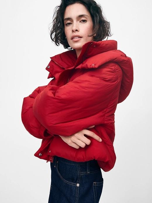 Cropped Duvet Wrap Puffer Jacket Product Image