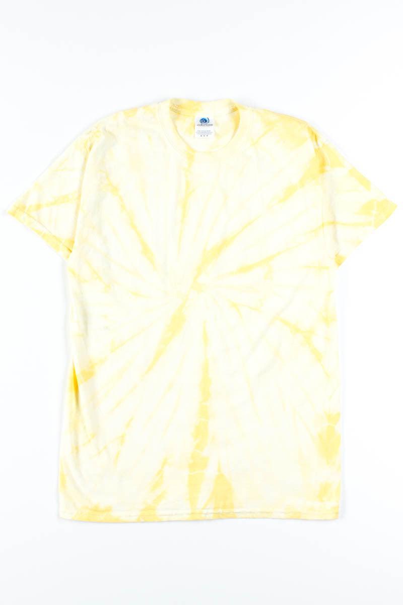 Light Yellow Tie Dye Tee Shirt Product Image