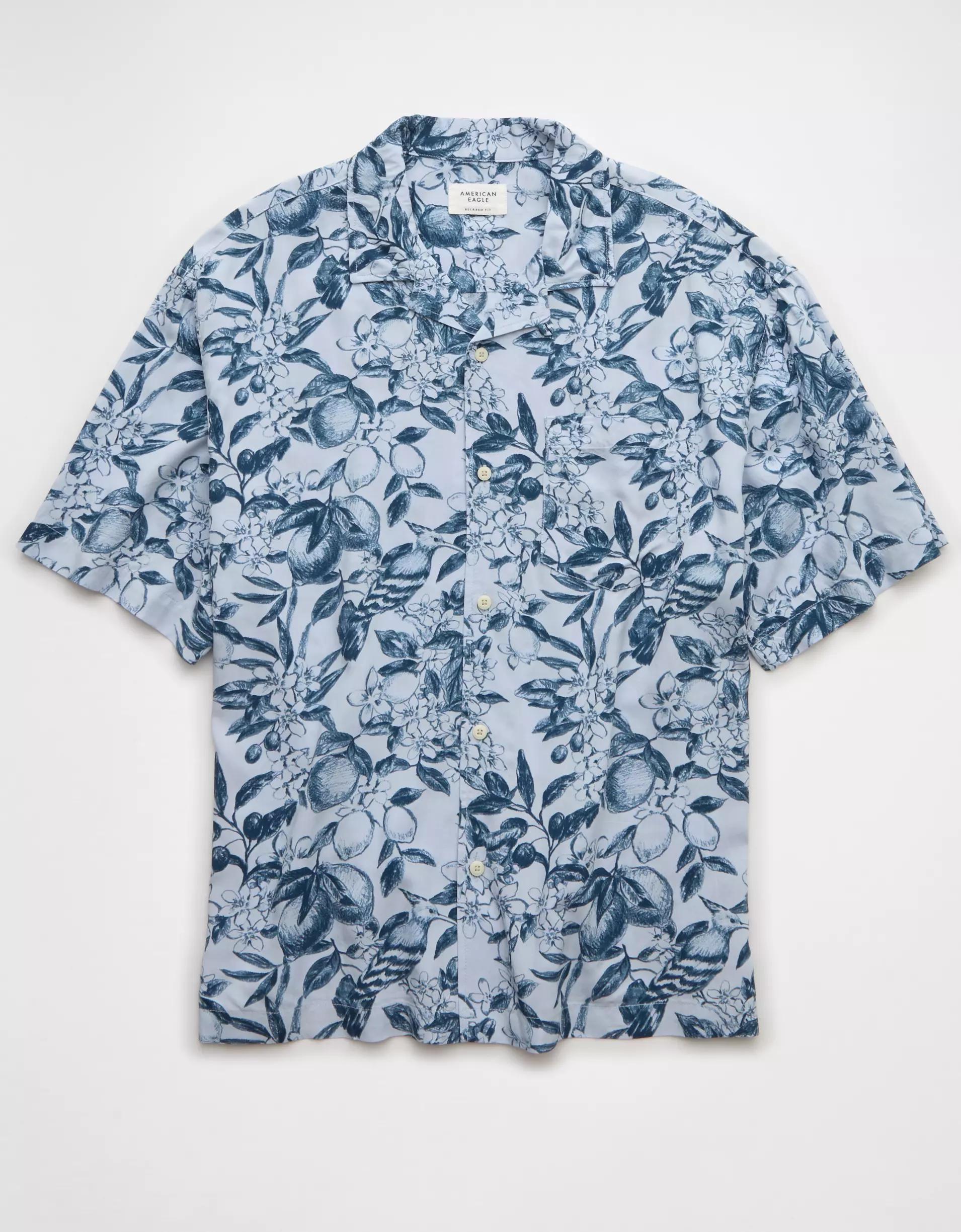 AE Poolside Floral Button-Up Shirt Product Image