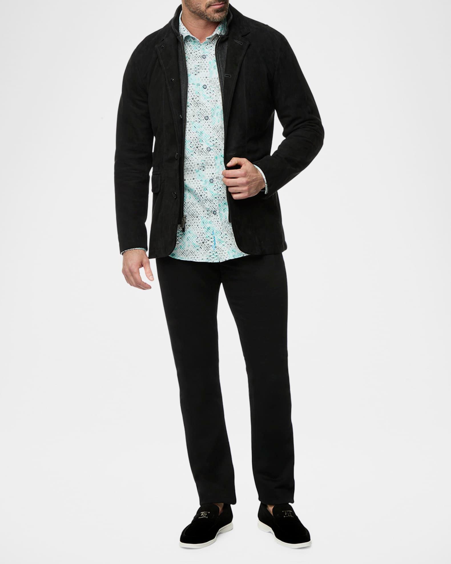 Mens Buttoned Suede Jacket Product Image