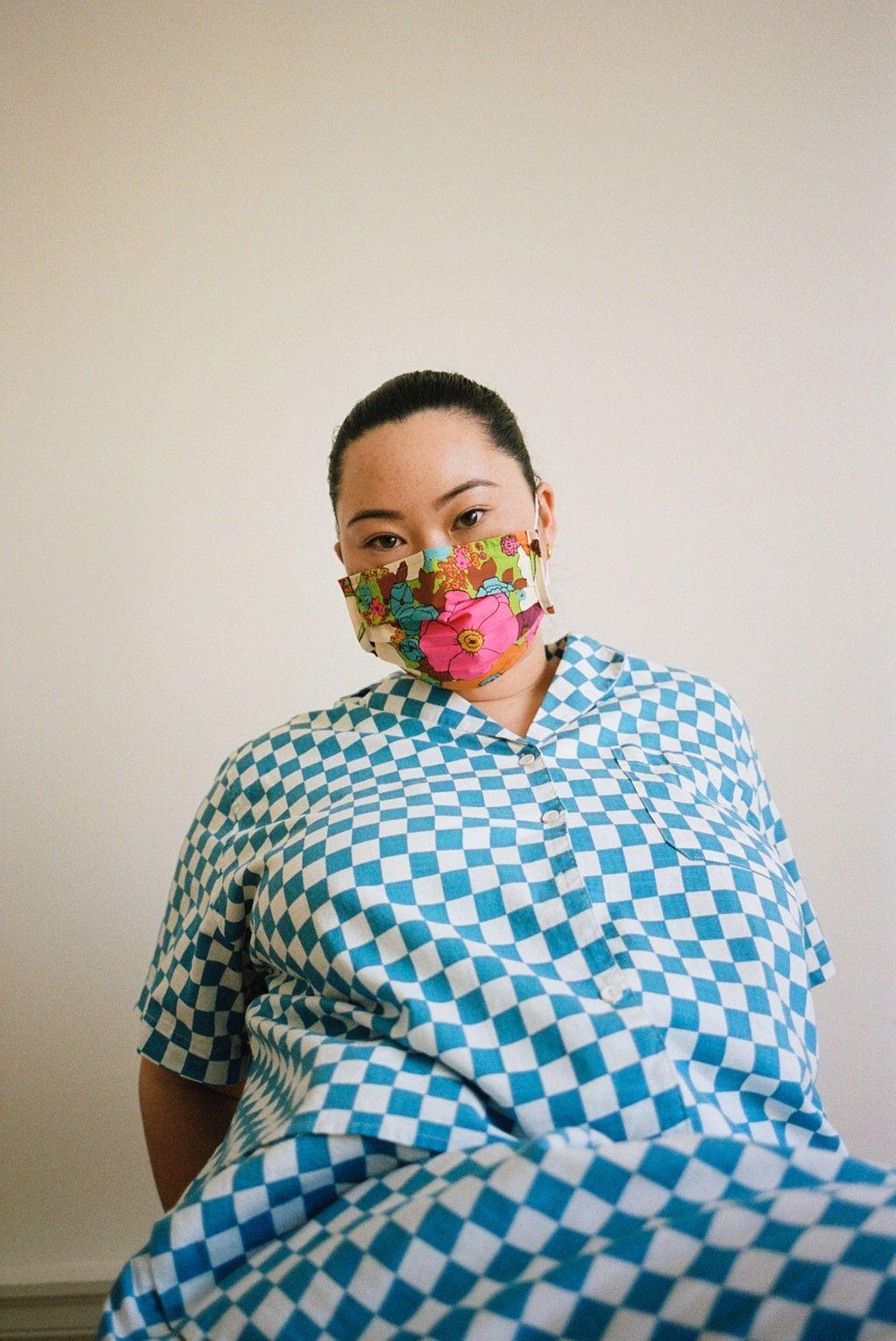 Long Lounge BOTTOM ONLY - Aqua Check Product Image