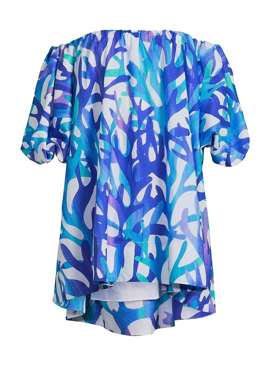 Womens Jamie Under The Sea Cotton Oversized Minidress Product Image