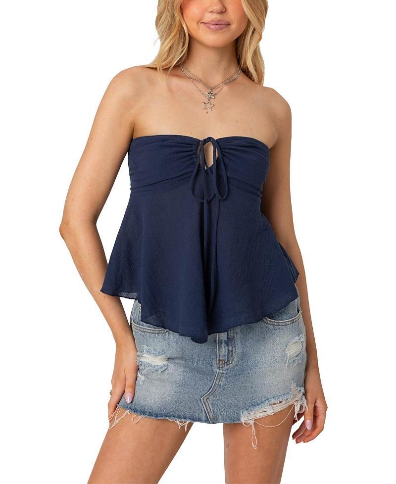 Edikted Tadria Drawstring Baby Doll Top Product Image