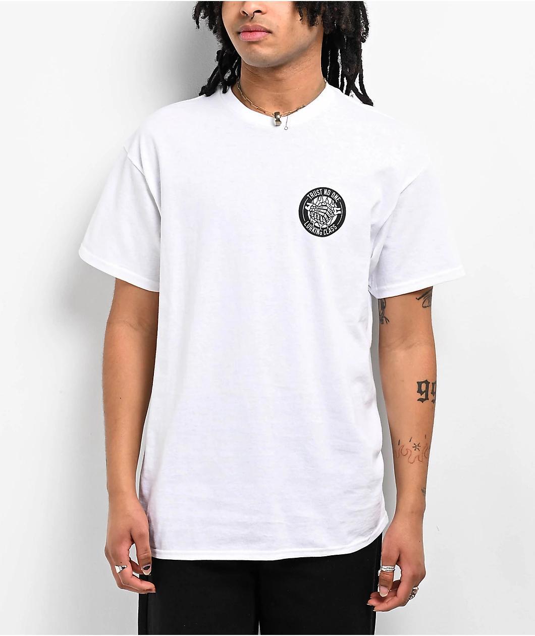 Lurking Class by Sketchy Tank Trust No One White T-Shirt Product Image