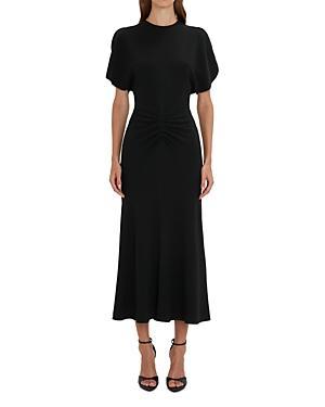 Womens Gathered Waist Midi-Dress Product Image