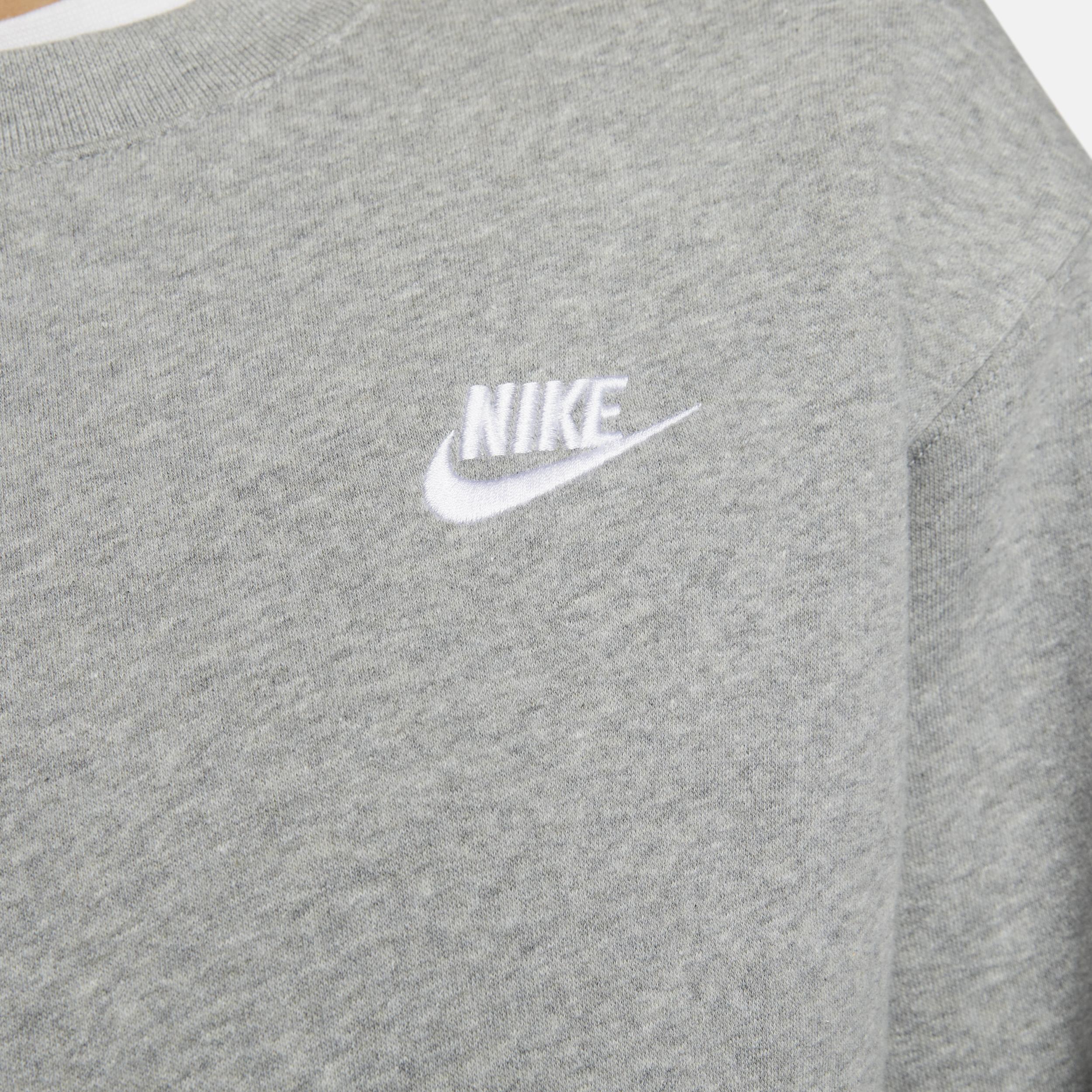 Nike Men's Club Crewneck Sweatshirt in Black/white at Nordstrom, Size Large Product Image